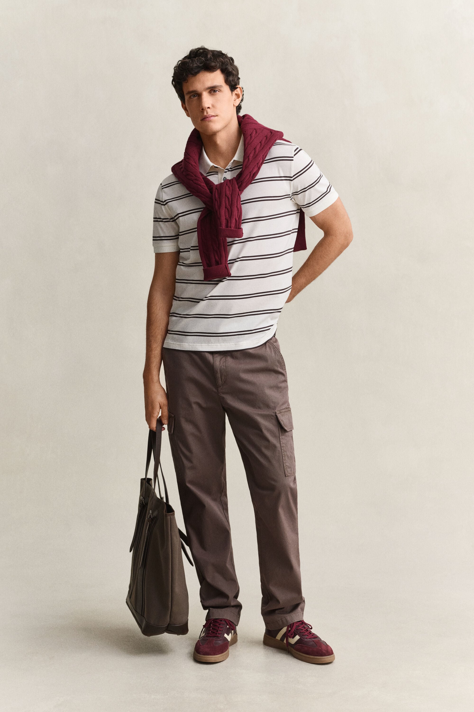 Striped Pima Cotton Polo Shirt