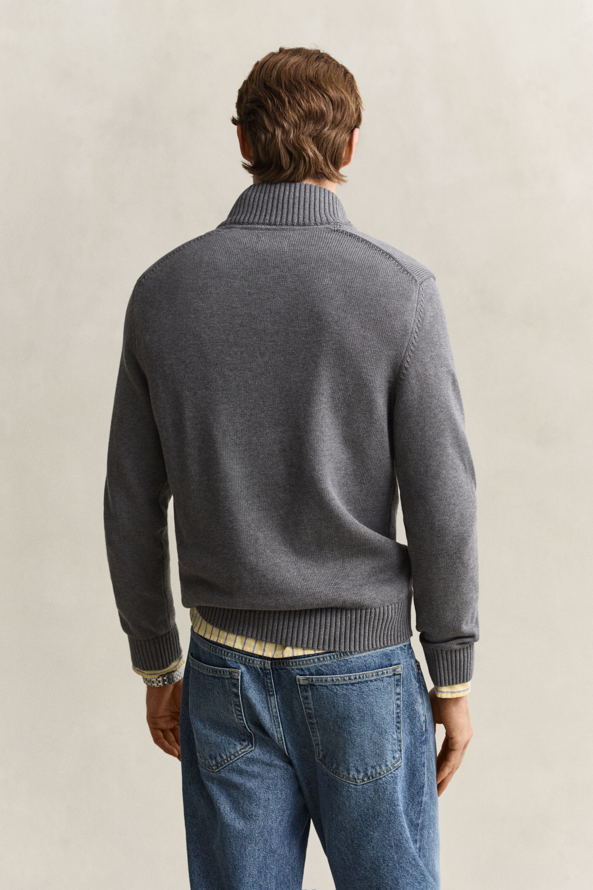 Casual Cotton Half-Zip Sweater
