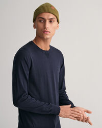 Fine Cotton Crew Neck Sweater