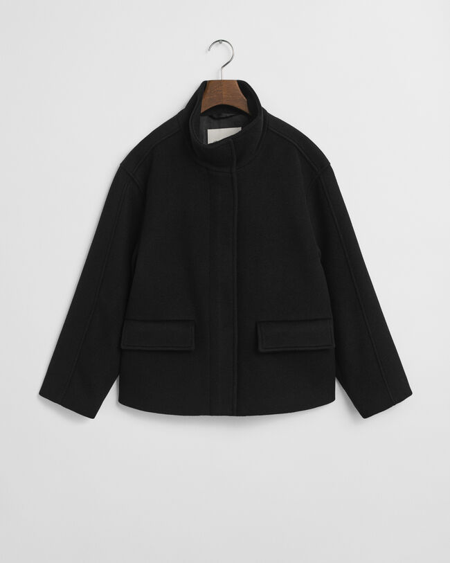 Short Wool Zip Jacket