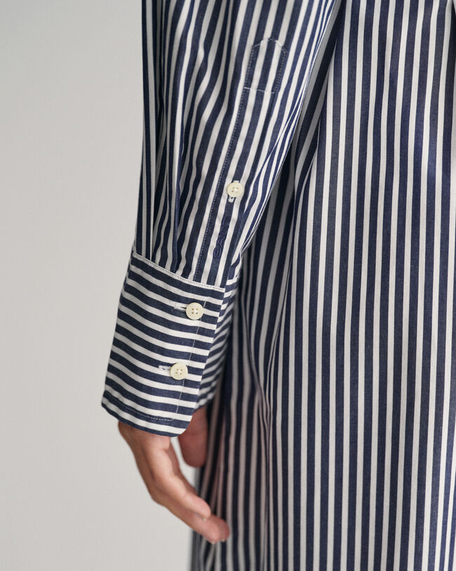 Striped Poplin Shirt Dress