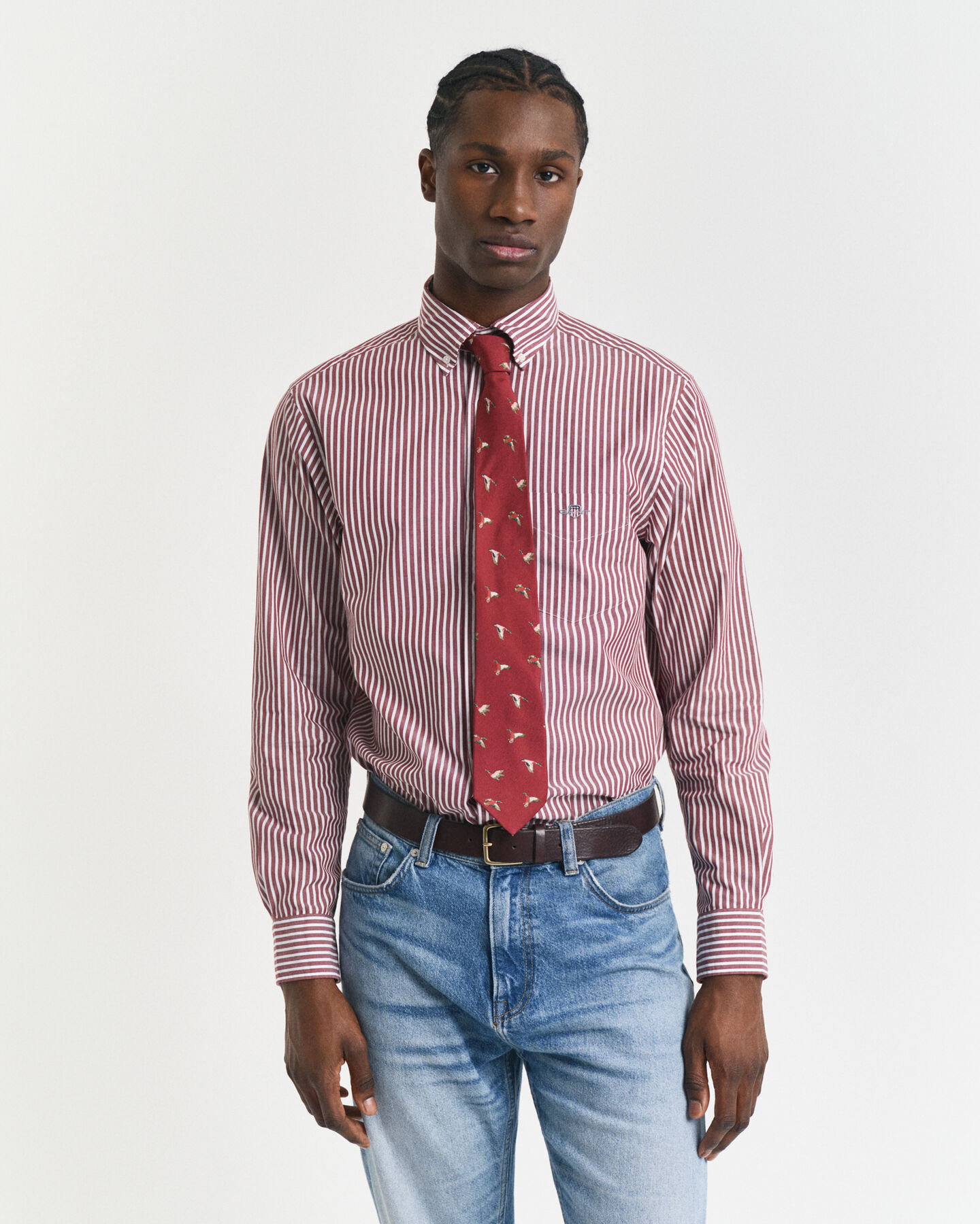 Regular Fit Classic Striped Poplin Shirt