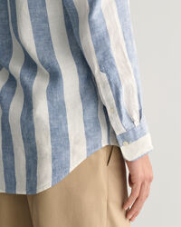 Regular Fit Bold Striped Linen Shirt