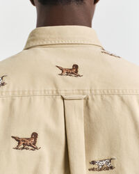 Relaxed Fit Embroidered Twill Shirt