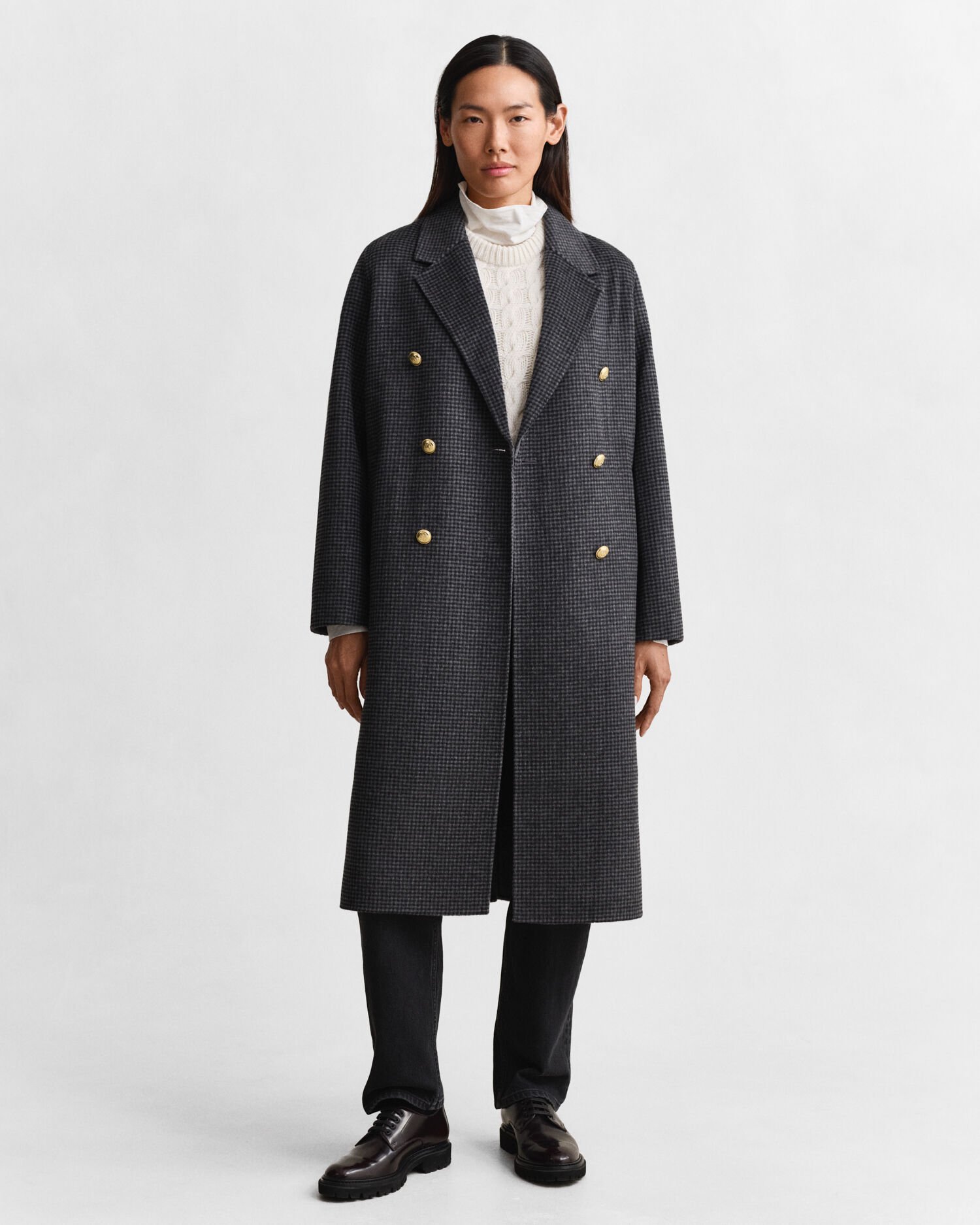 Checked Handstitched Coat