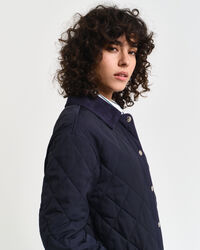 Quilted Corduroy Detailed Coat