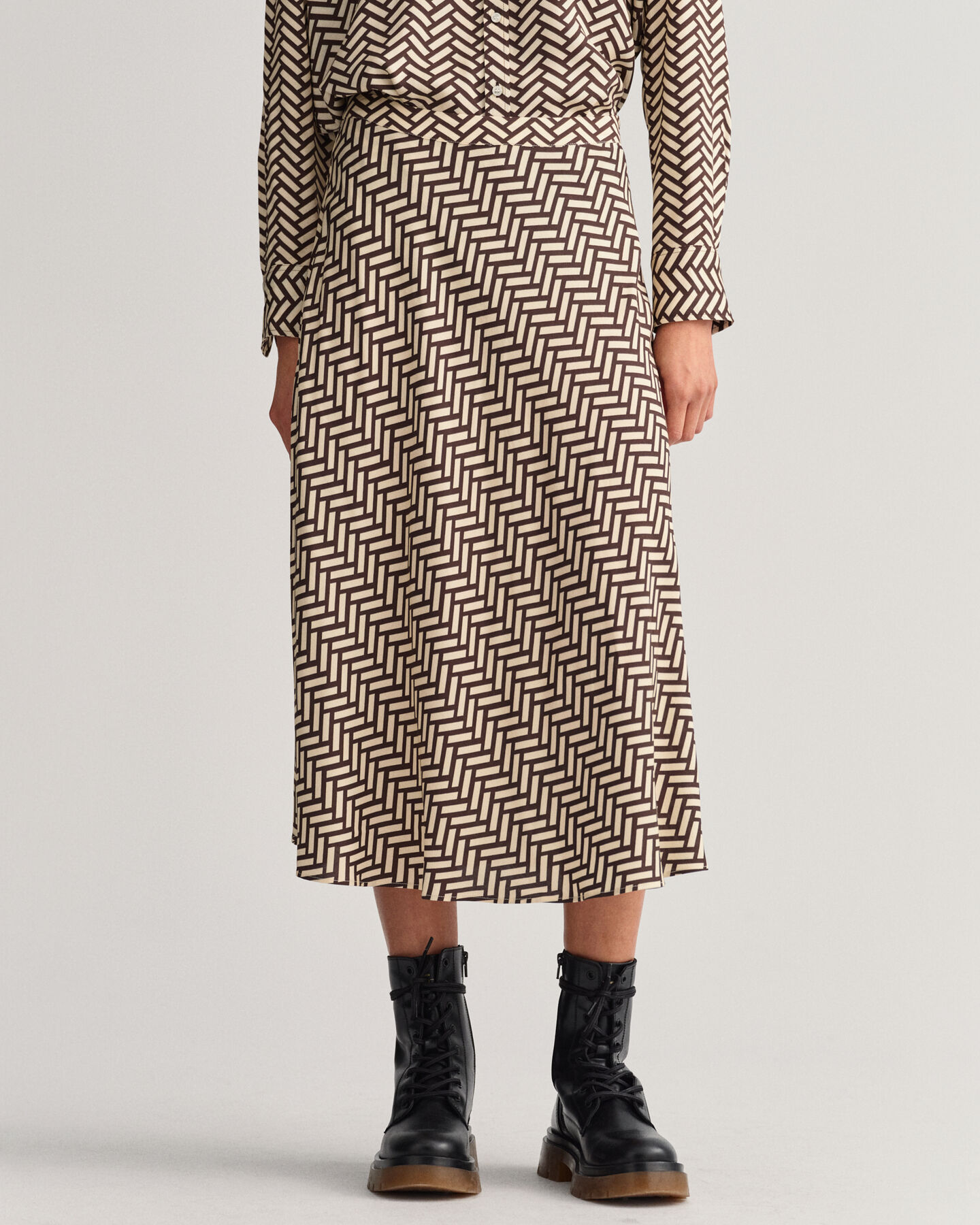 Geometric A-Line Skirt