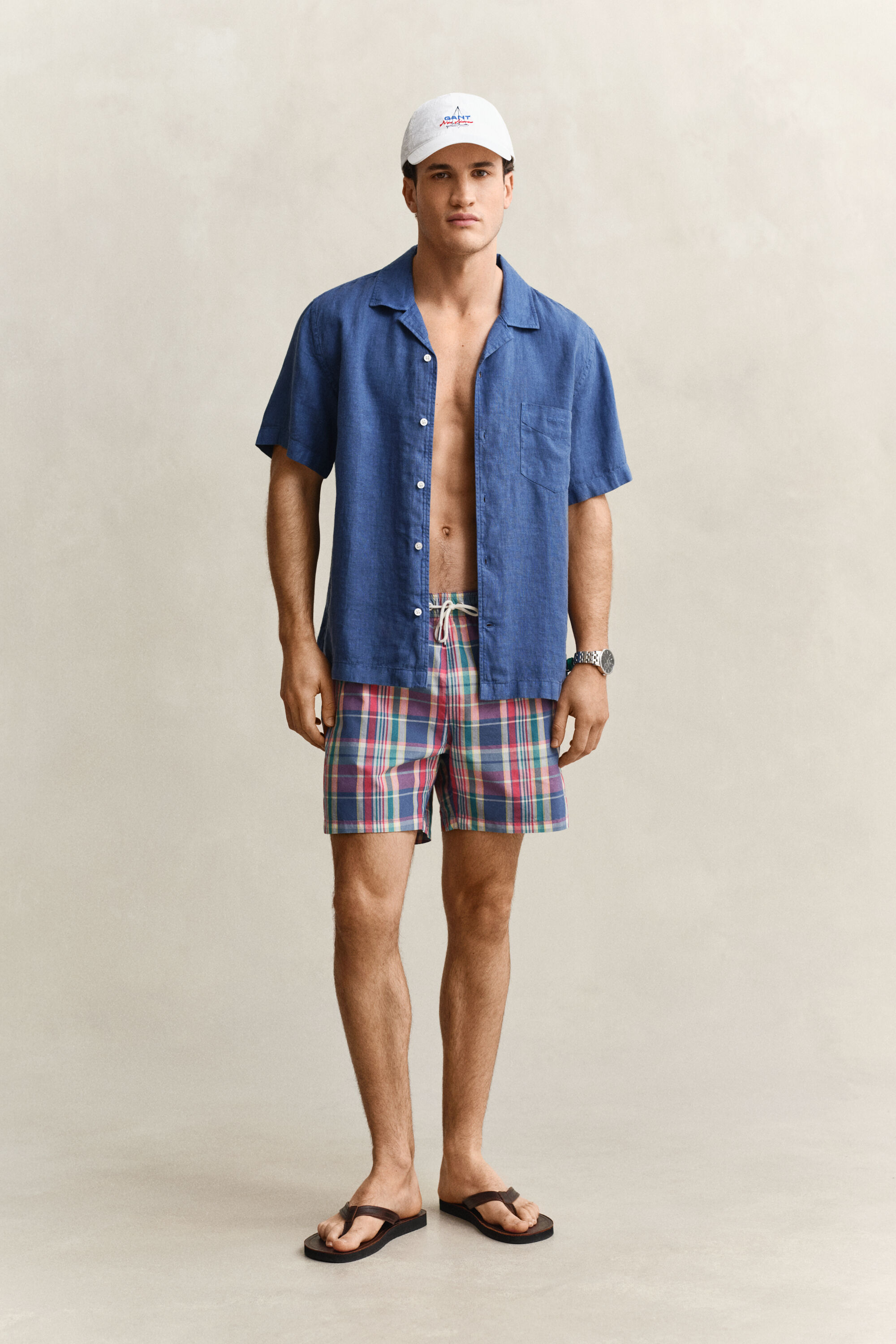 Madras Checked Swim Shorts