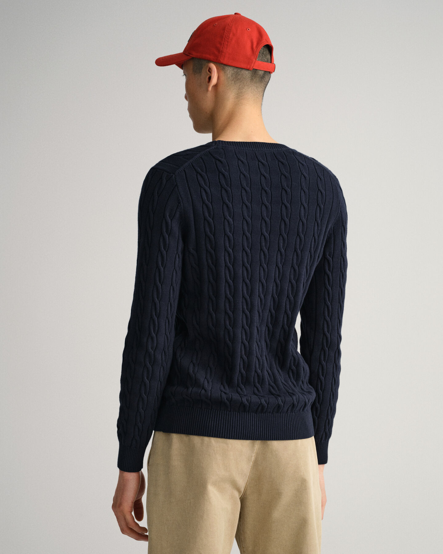 Cotton Cable Crew Neck Sweater