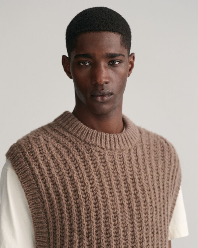 Ribbed Wool Vest