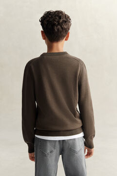 Teen Boys Shield Sweater — SHADOW BROWN 2
