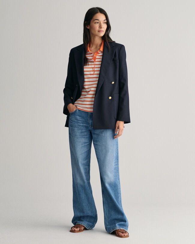 Striped Shield Piqu&eacute; Polo Shirt