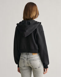 Teen Girls Shield Cropped Zip Hoodie