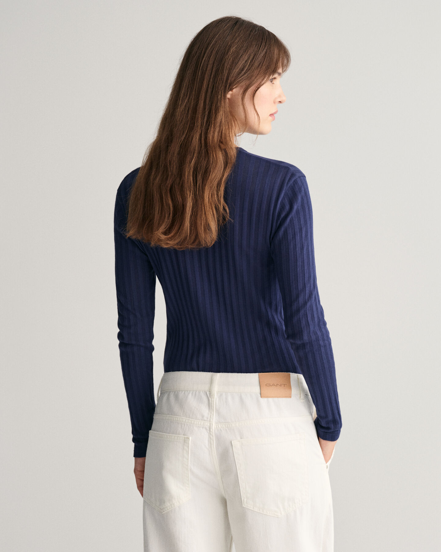 Ribbed Long Sleeve Henley T-Shirt