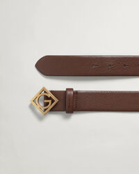 Iconic G Buckle Leather Belt