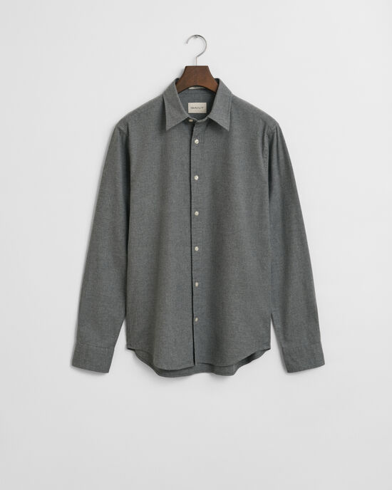 Regular Fit Melange Flannel Shirt