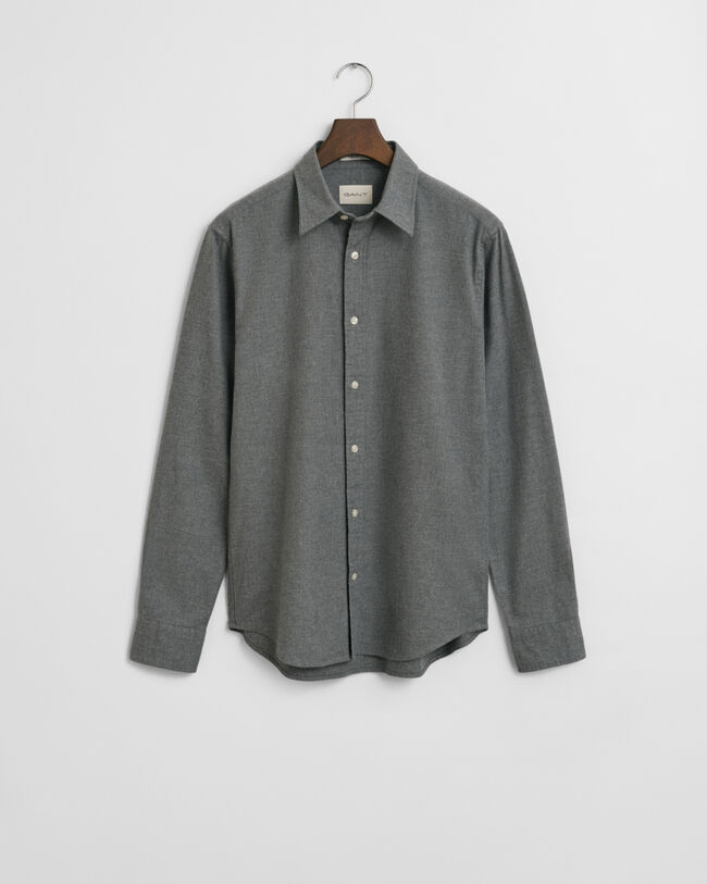 Regular Fit Melange Flannel Shirt