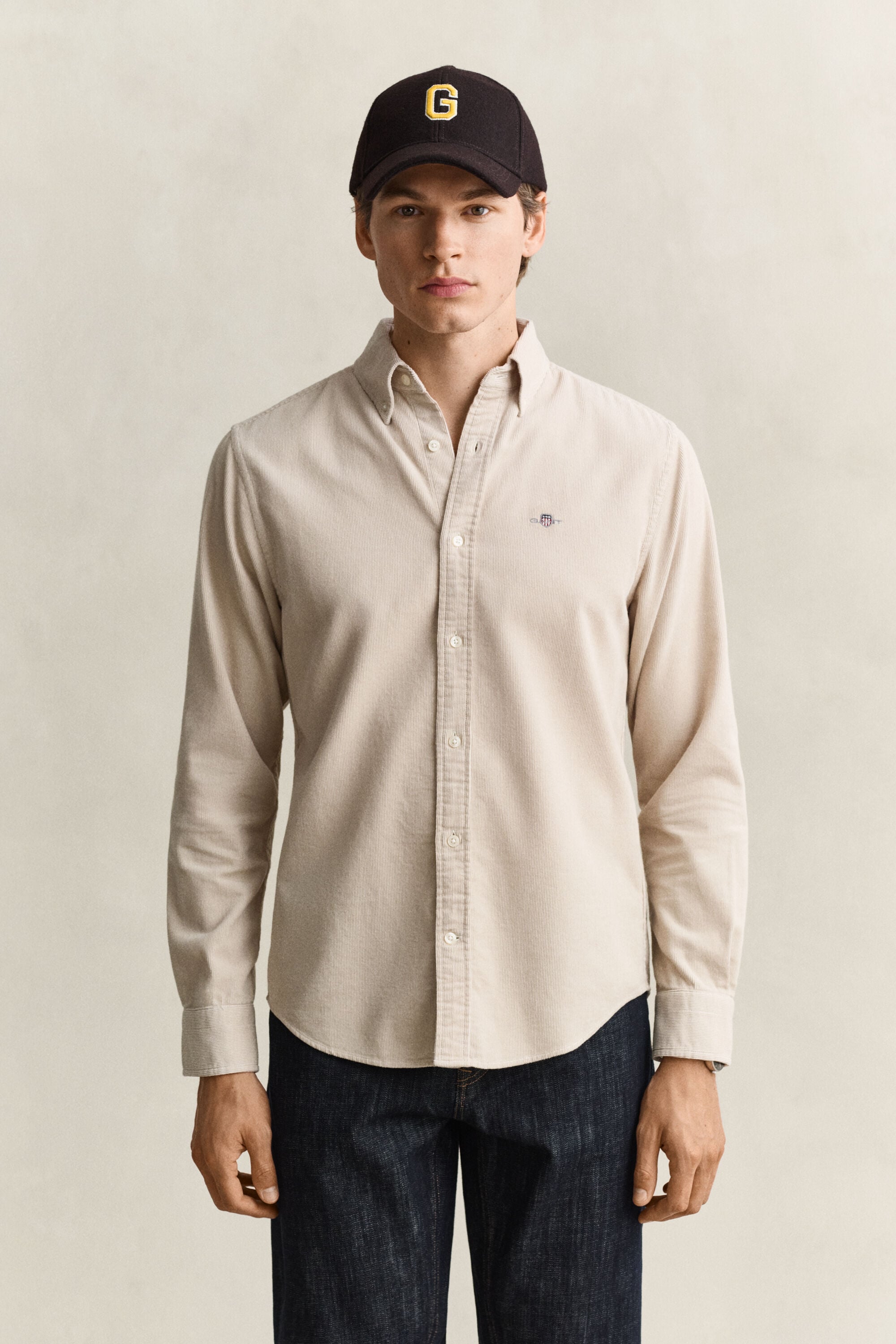 Corduroy Shirt — CLAY BEIGE