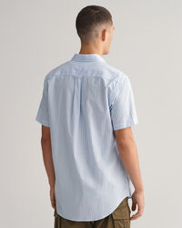 Regular Fit Stripe Short Sleeve Broadcloth Shirt