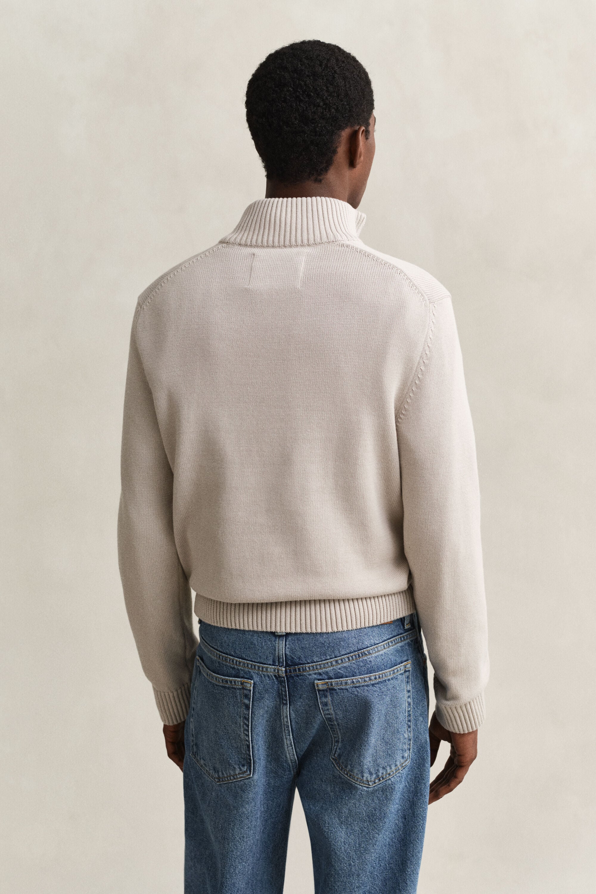 Casual Cotton Half-Zip Sweater