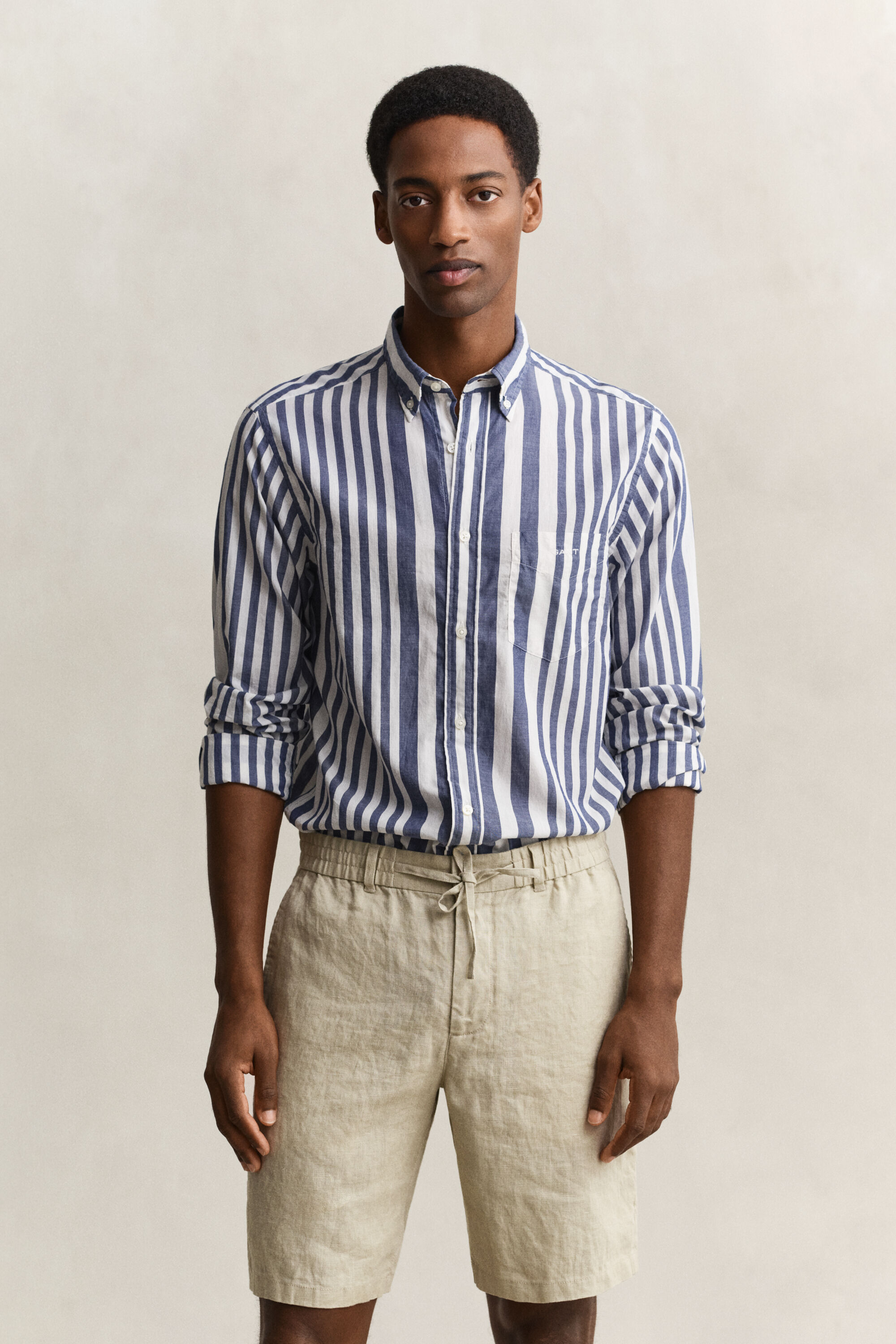Striped Cotton Voile Shirt