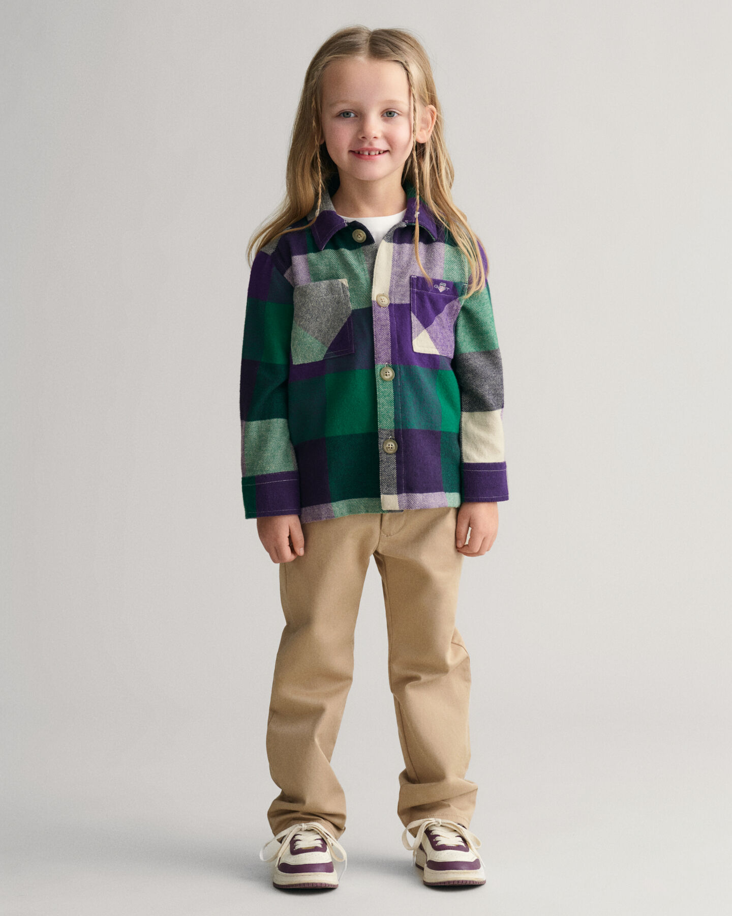 Kids Shield Checked Overshirt