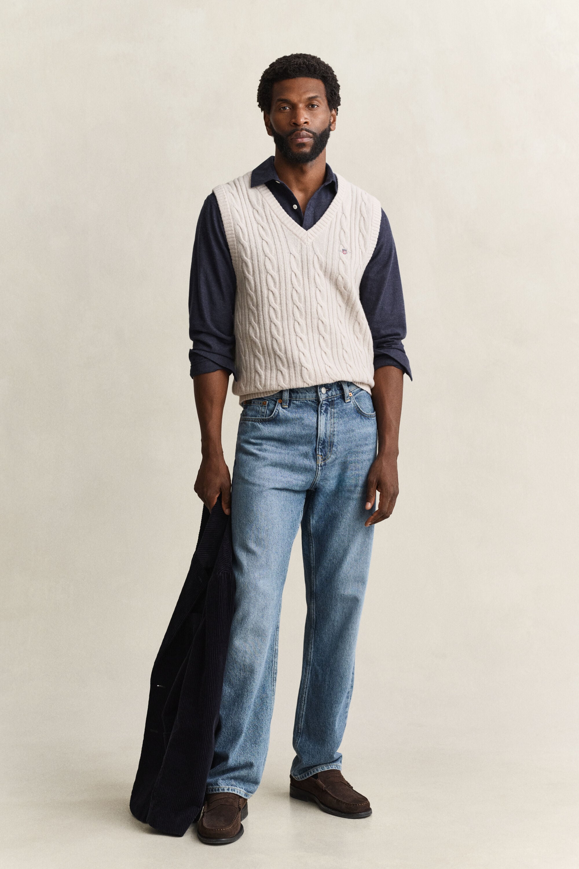 Lambswool Cable Knit Vest