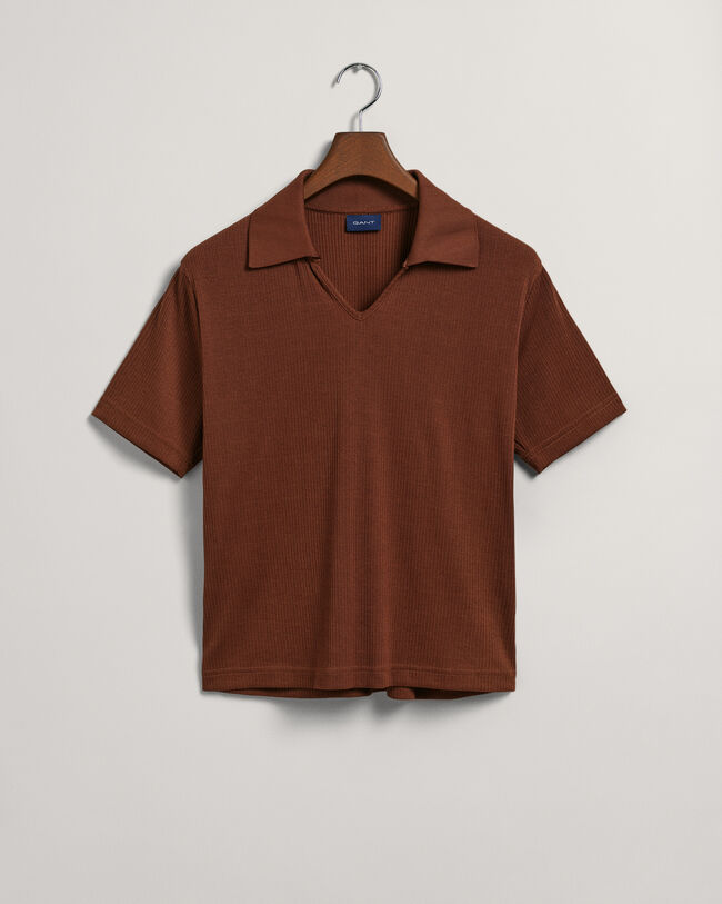 70s-Inspired Piqu&eacute; Polo Shirt