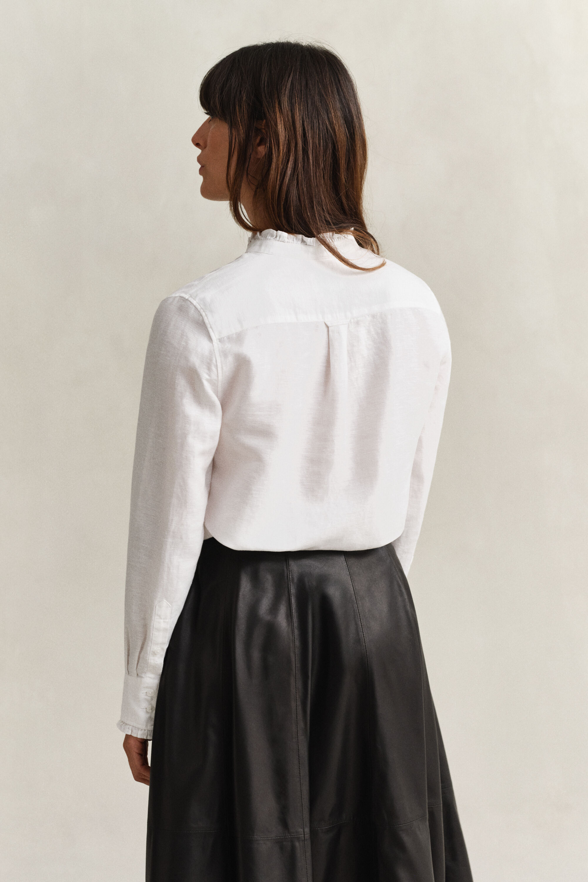 Frilly Linen Blend Blouse