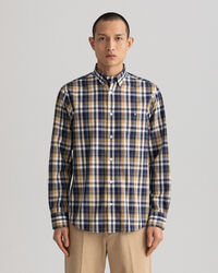 Regular Fit Washed Poplin Check Shirt
