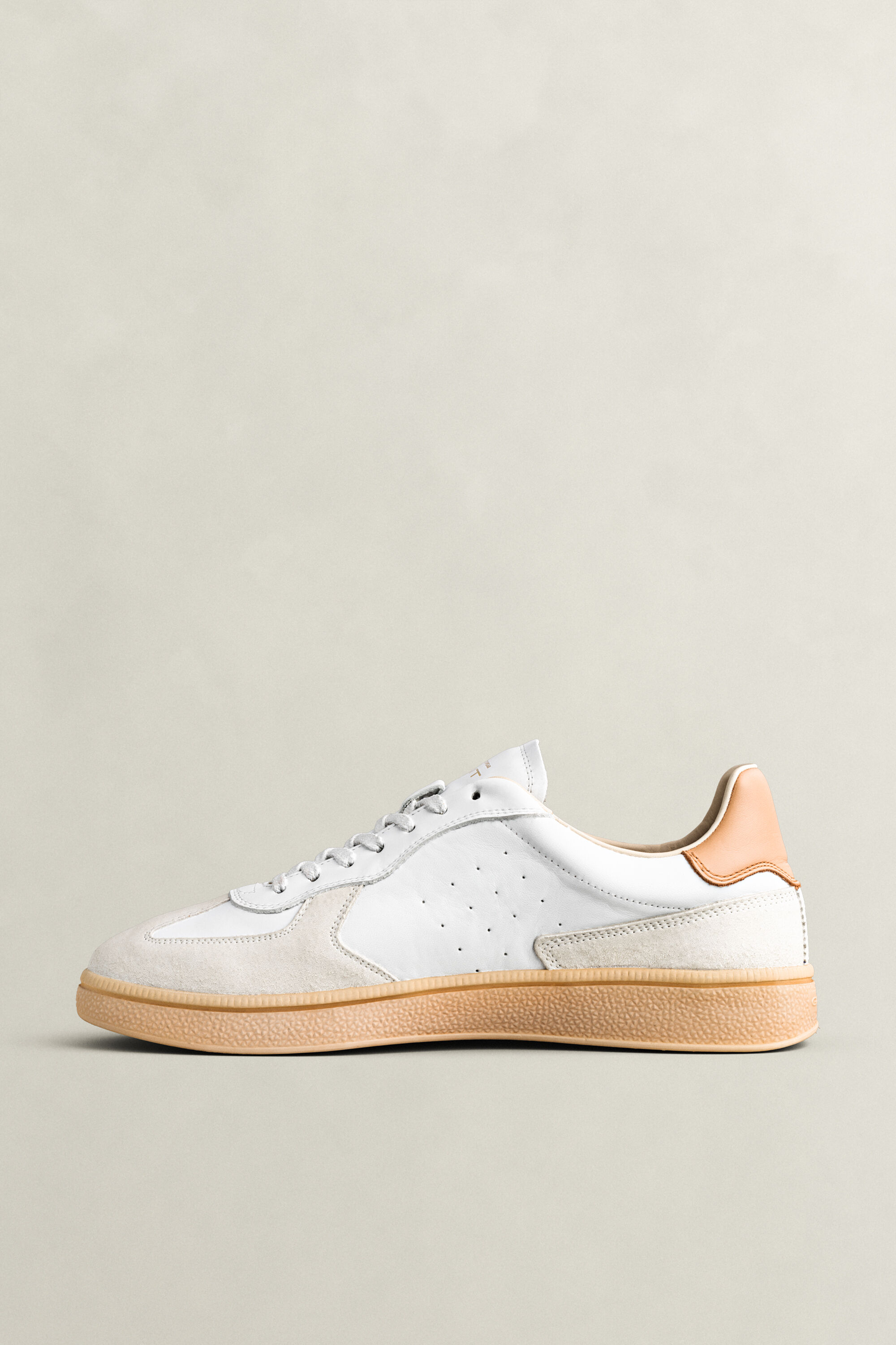 Cuzmo Leather Suede Sneakers — WHITE