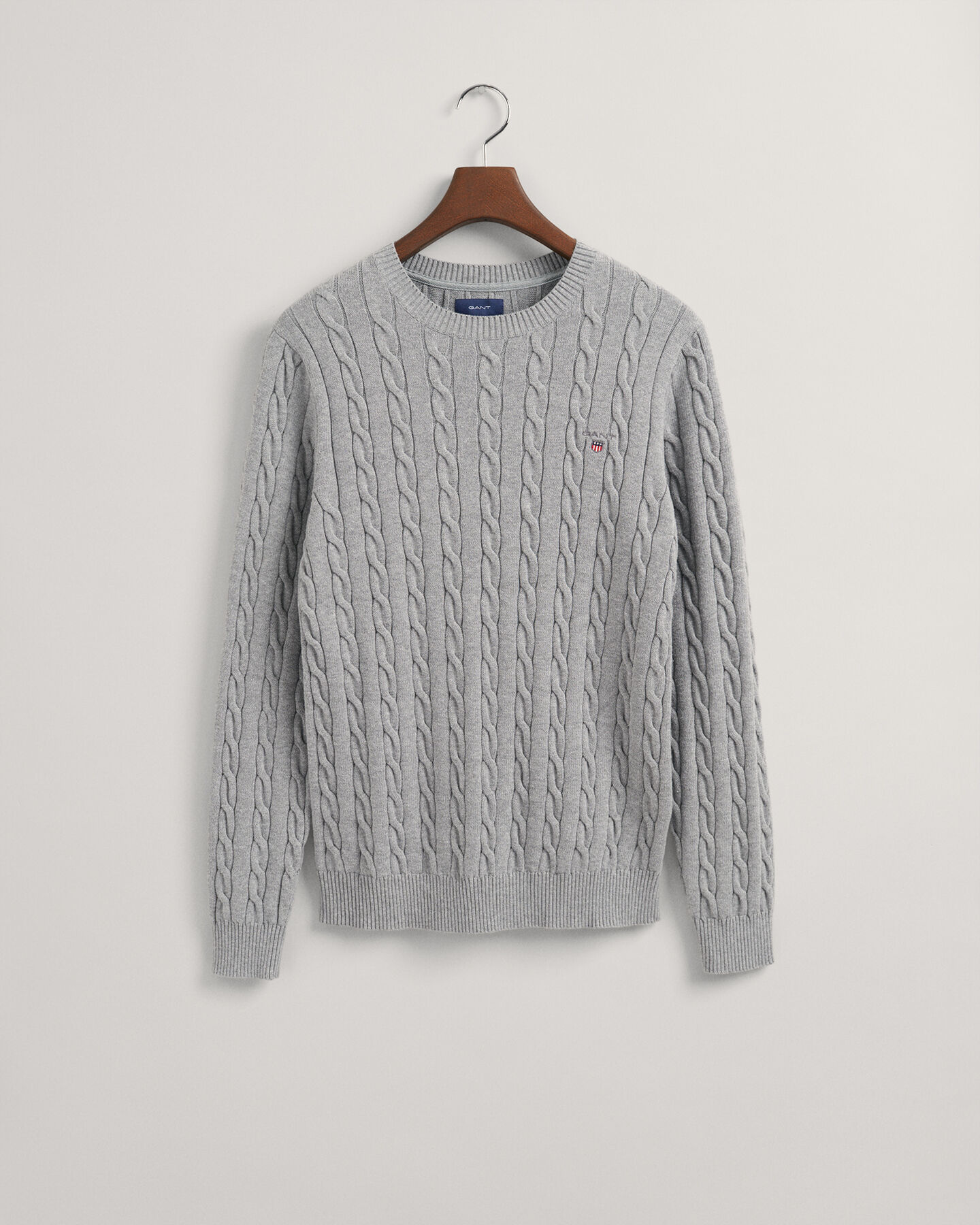Cotton Cable Crew Neck Sweater