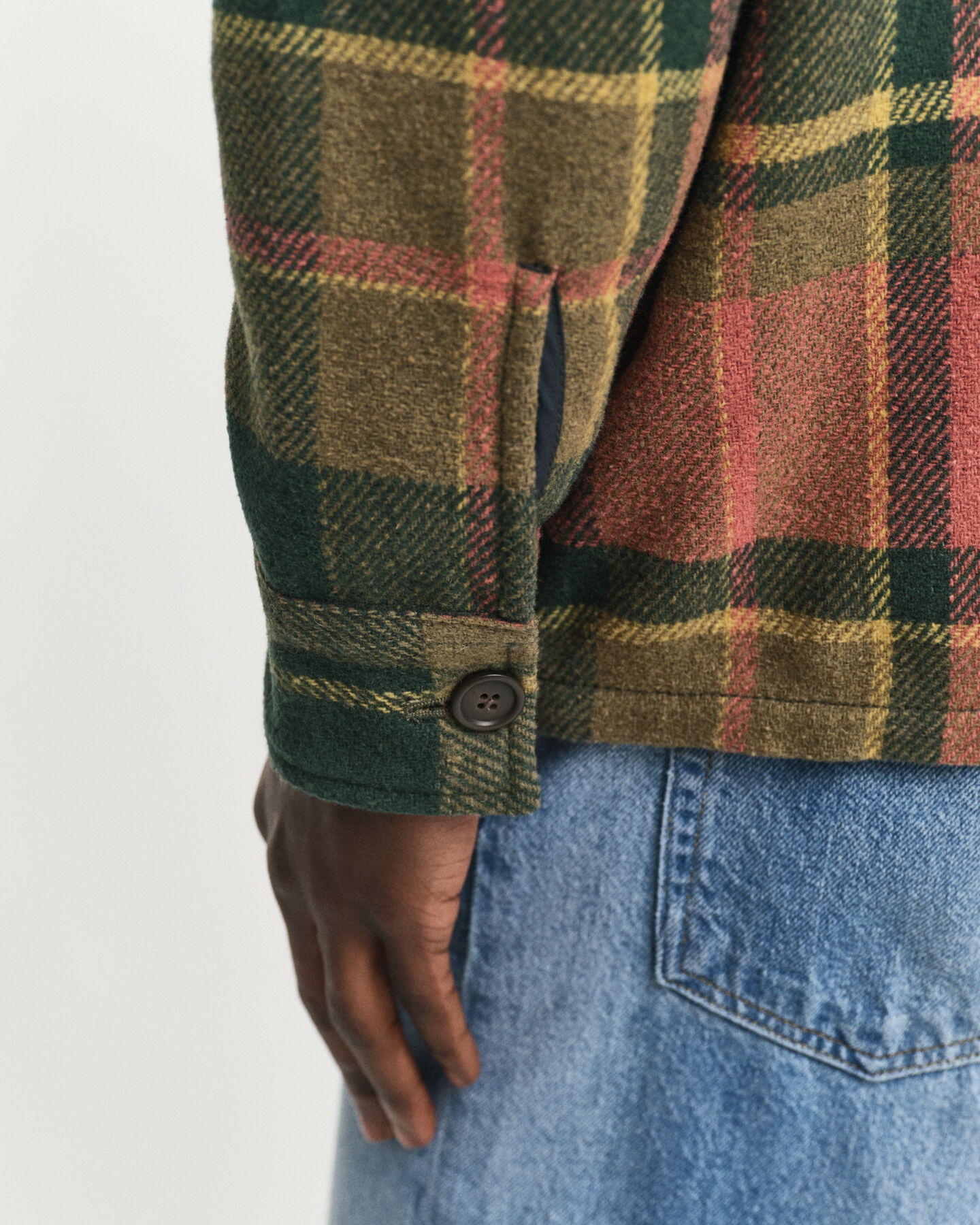 Relaxed Fit Checked Heavy Wool Shirt