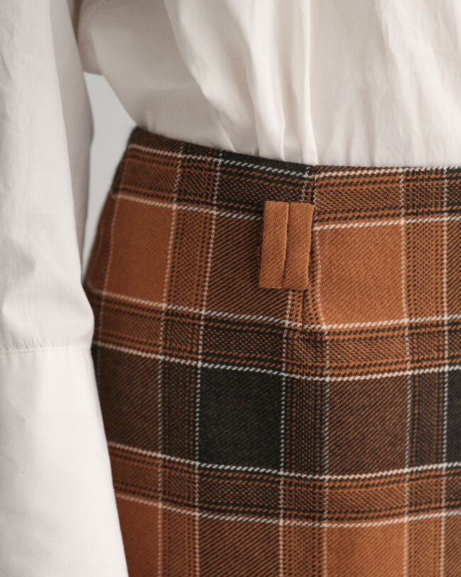 Checked Wool Mini Skirt