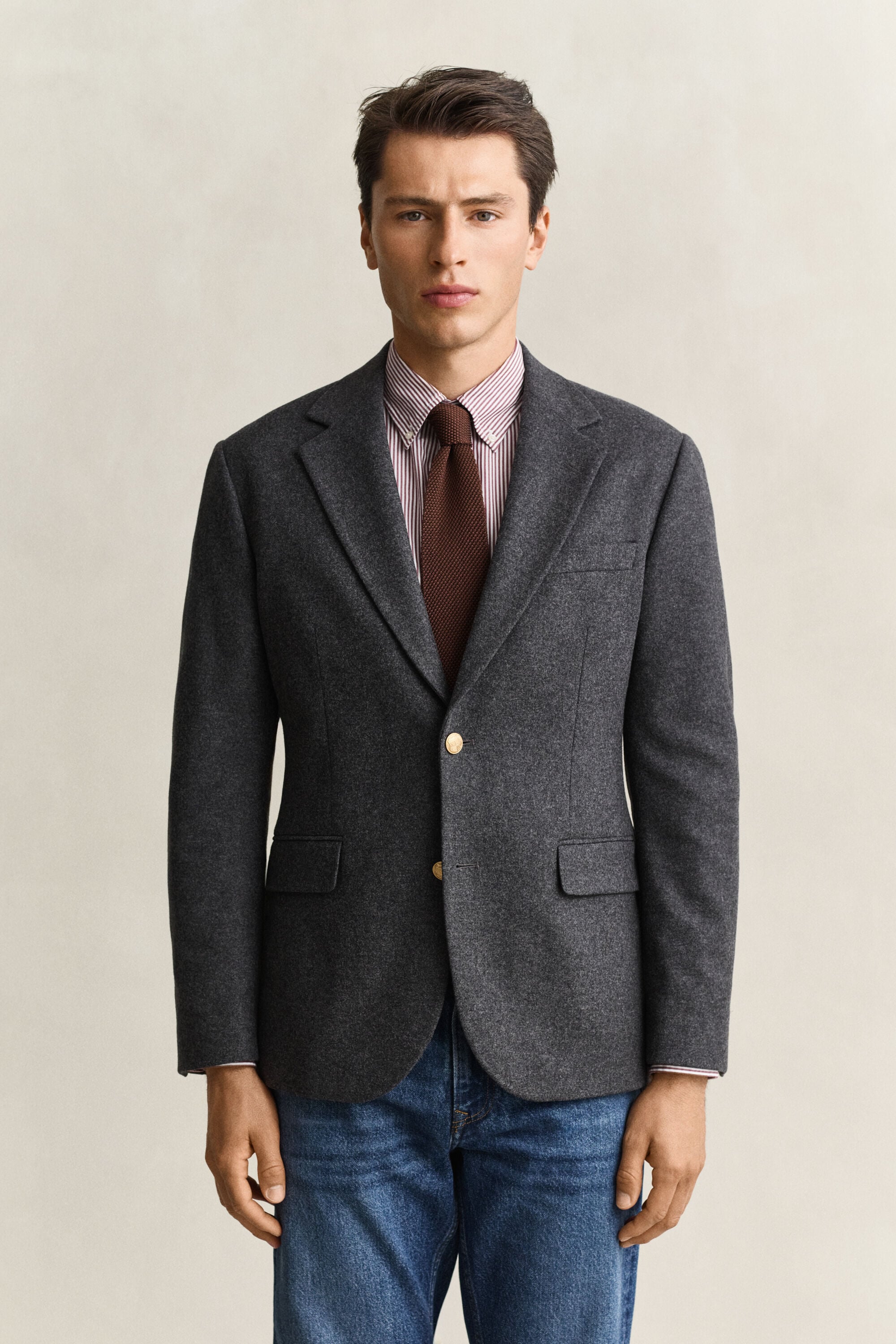 Classic Flannel Wool Club Blazer