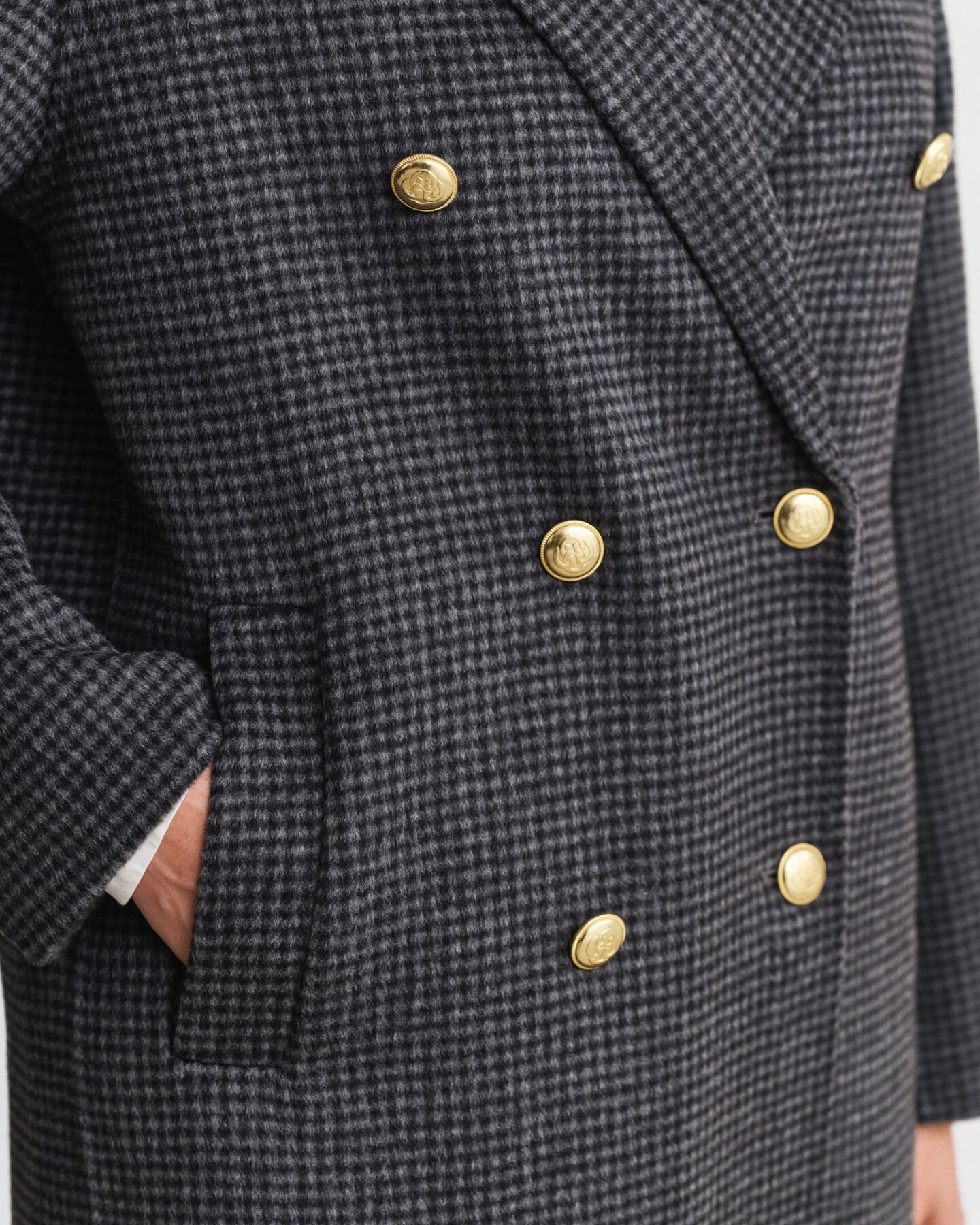 Checked Handstitched Coat