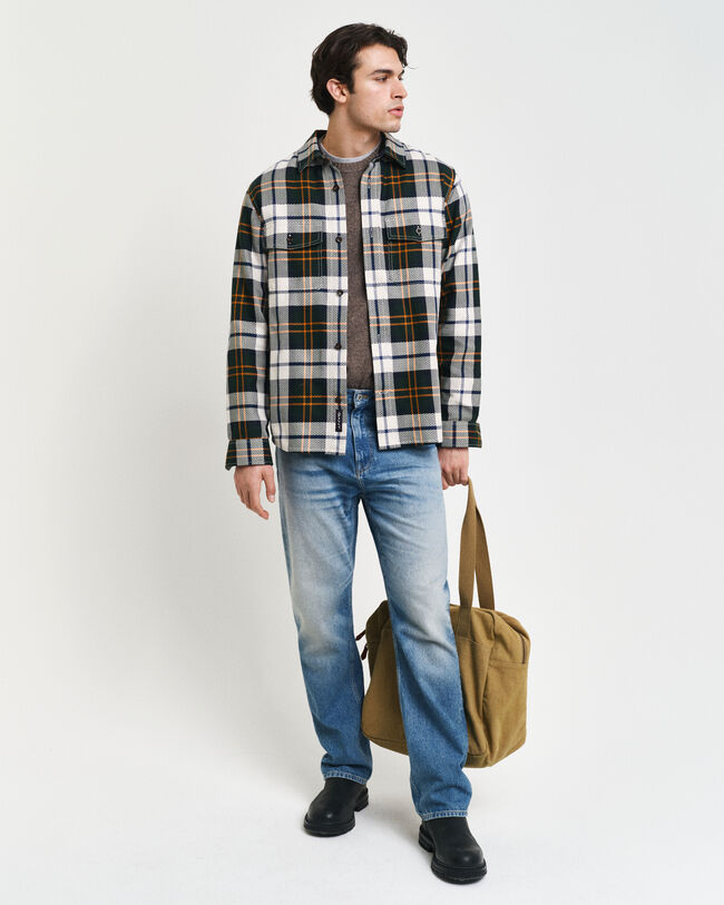 Checked Herringbone Overshirt