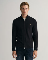 Textured Cotton Cardigan