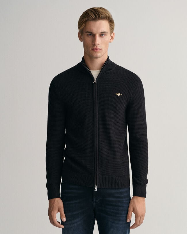 Textured Cotton Cardigan