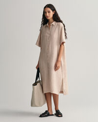 Linen Short Sleeve Shirt Dress