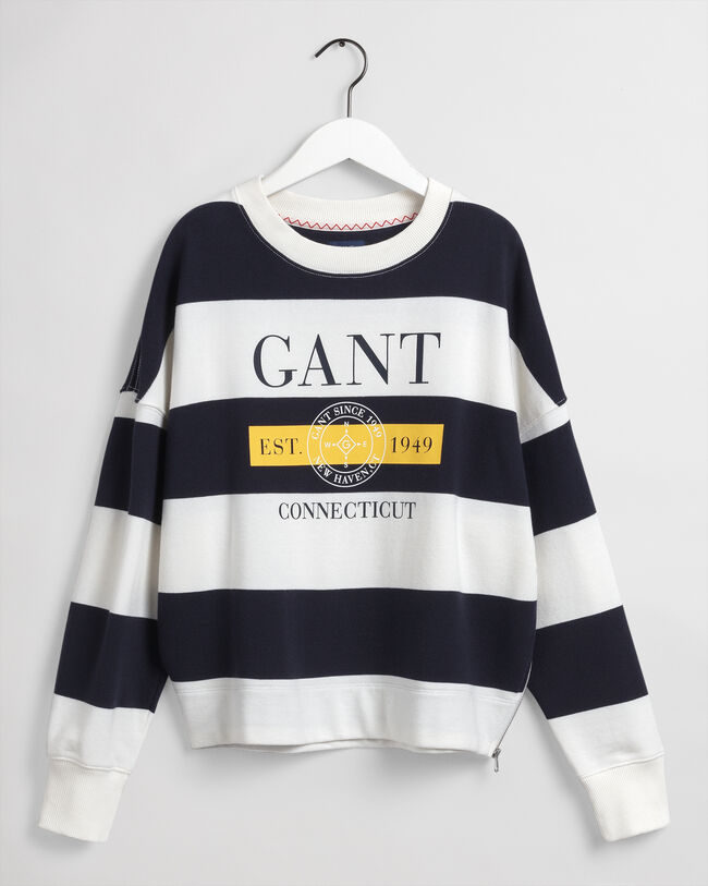 Striped Nautical Crew Neck Sweatshirt
