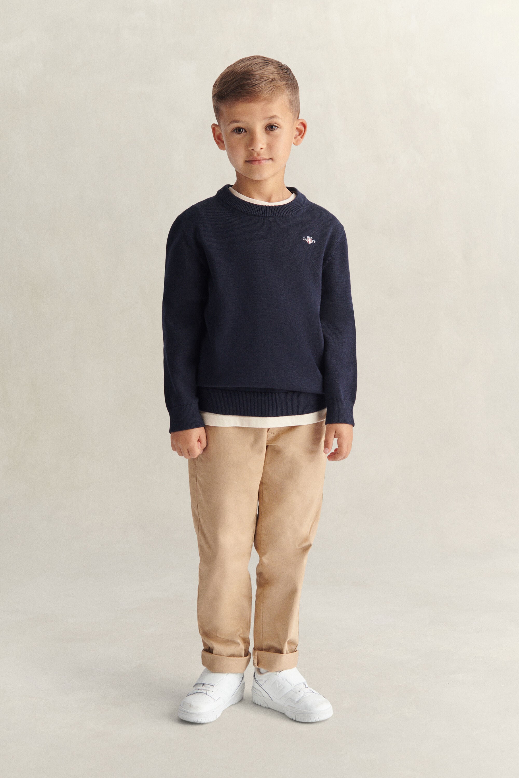 Boys Shield Sweater — EVENING BLUE