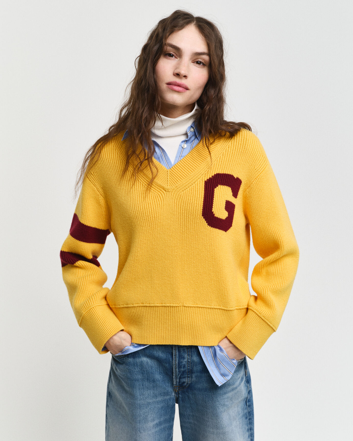 GANT Varsity V-Neck Sweater