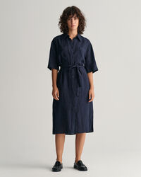 Linen Short Sleeve Shirt Dress