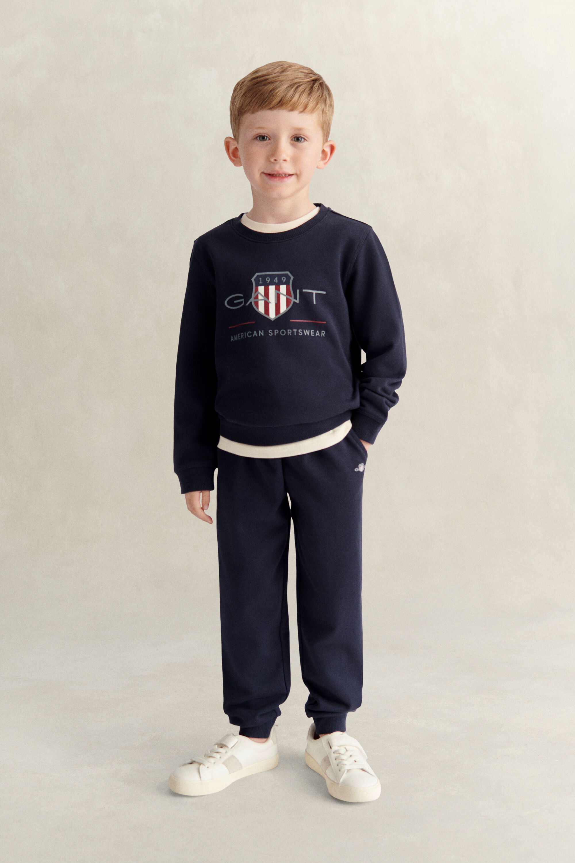 Boys Archive Shield Sweatshirt & Sweatpants Set — EVENING BLUE