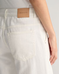 Low-Waisted Wide Leg White Jeans