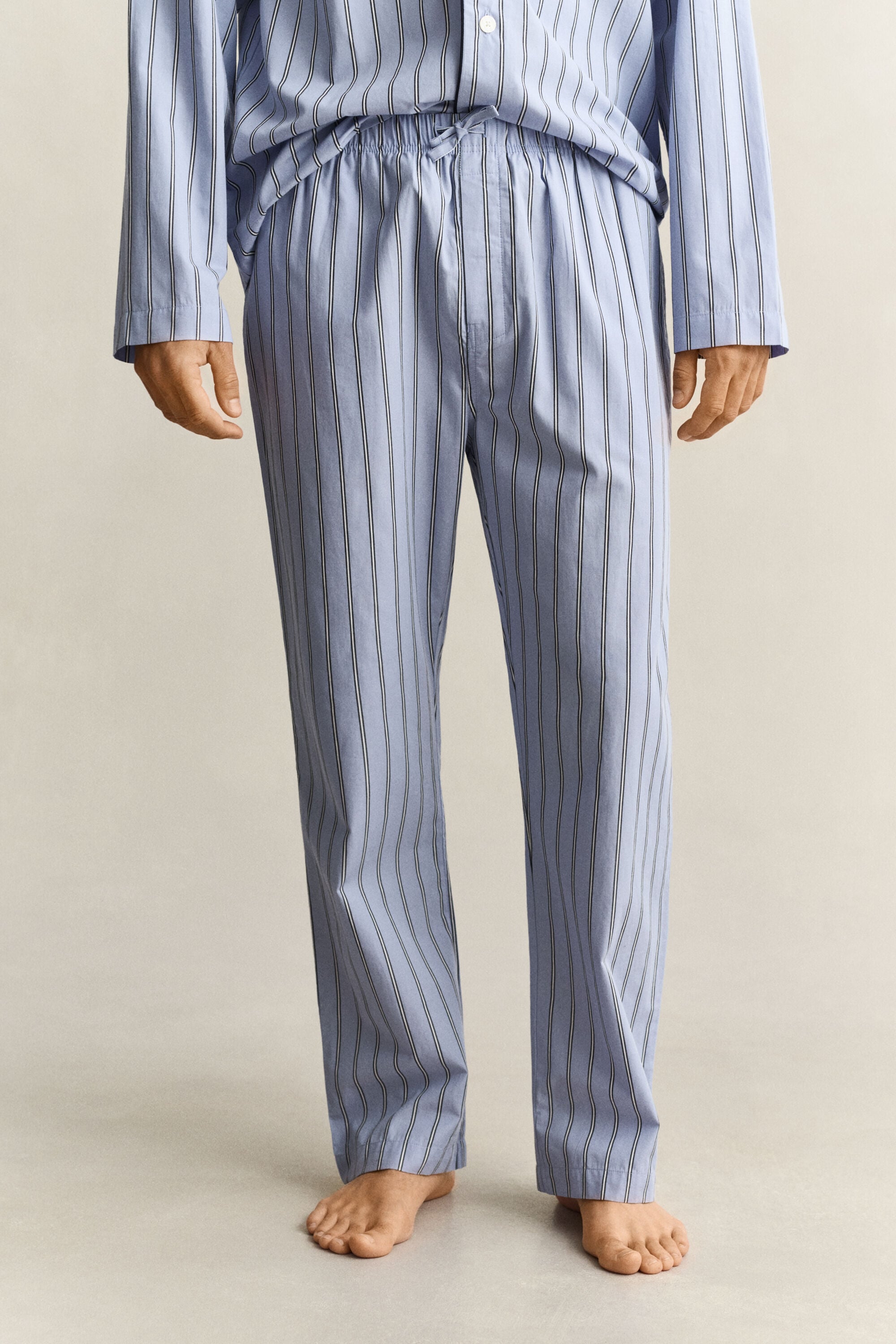Striped Poplin Pajama Set