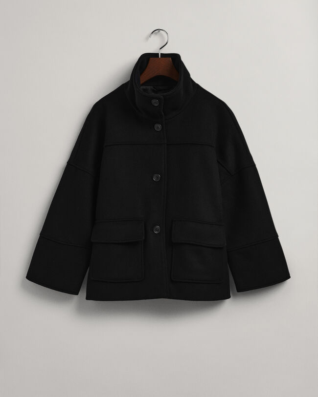 Wool Blend Cropped Jacket