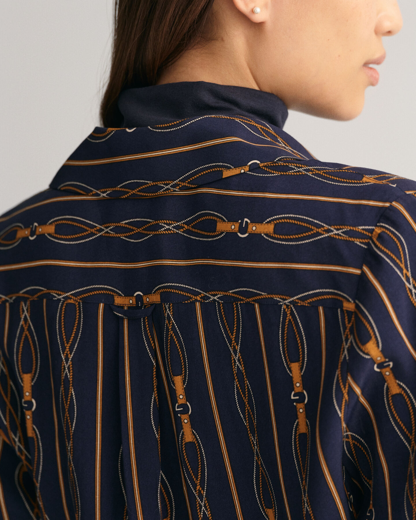 Regular Fit Rope Stripe Wrap Dress