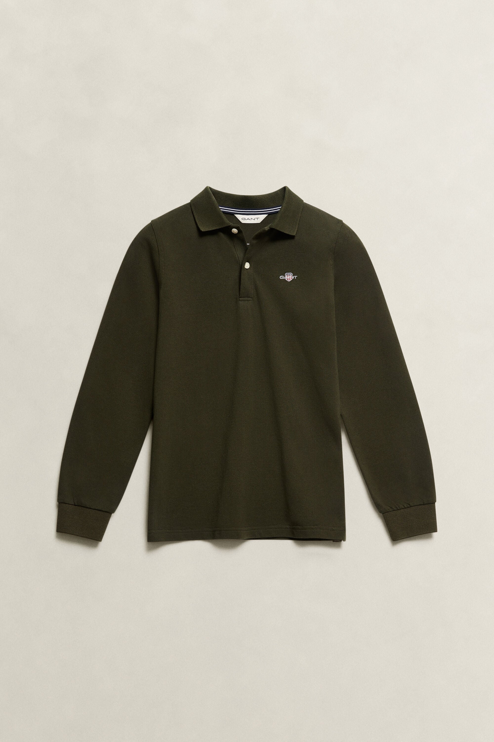 Teen Boys Shield Long Sleeve Polo Shirt